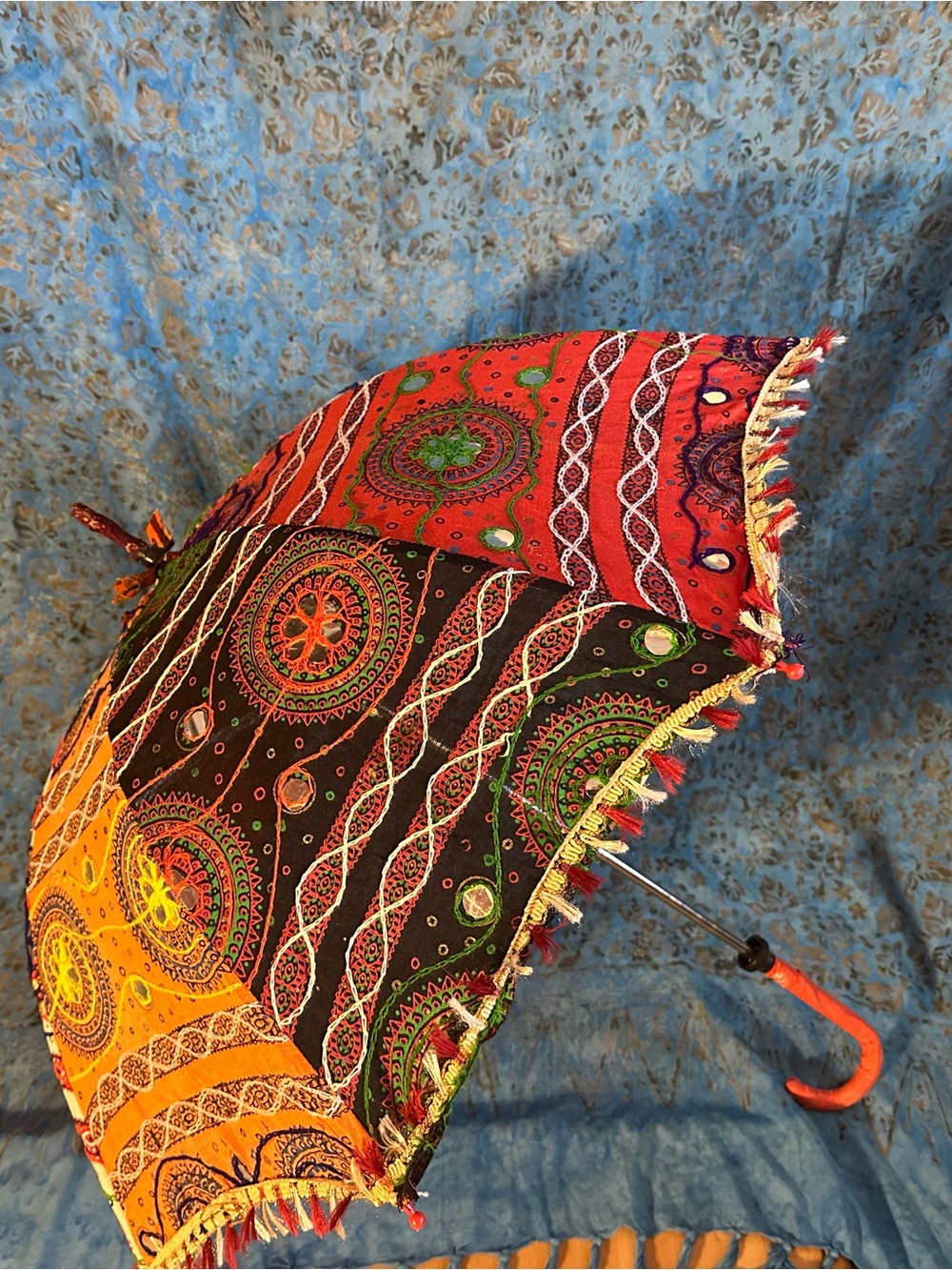 Handcrafted Multicolor Bohemian Decorative Umbrella - Unknown Brand